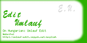 edit umlauf business card